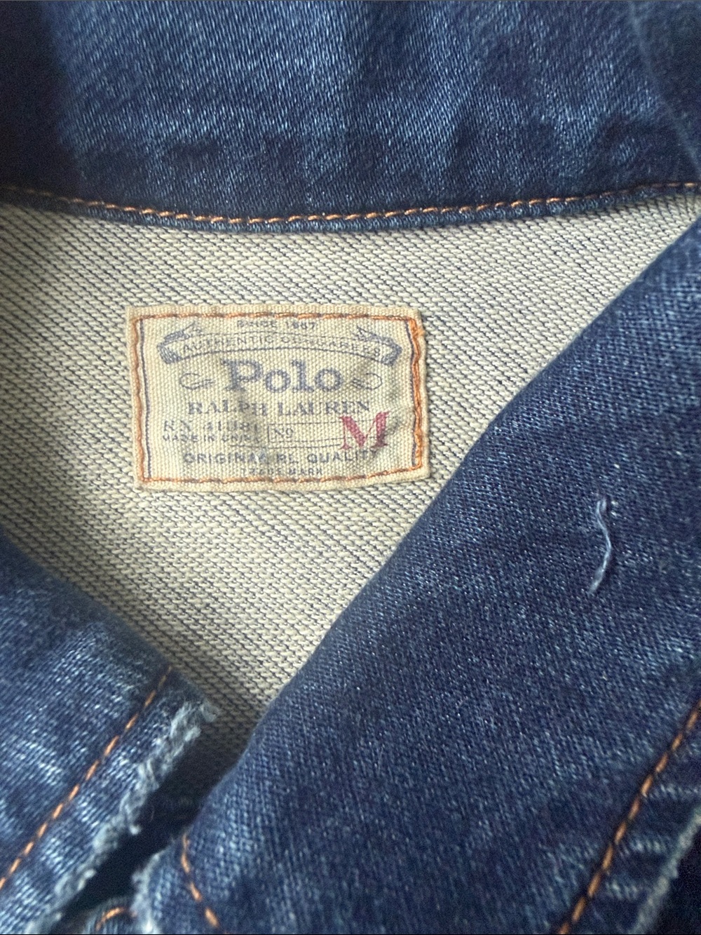 Ralph Lauren Dark Blue Denim Trucker Jacket Medium for Kids? - Picture 3 of 9